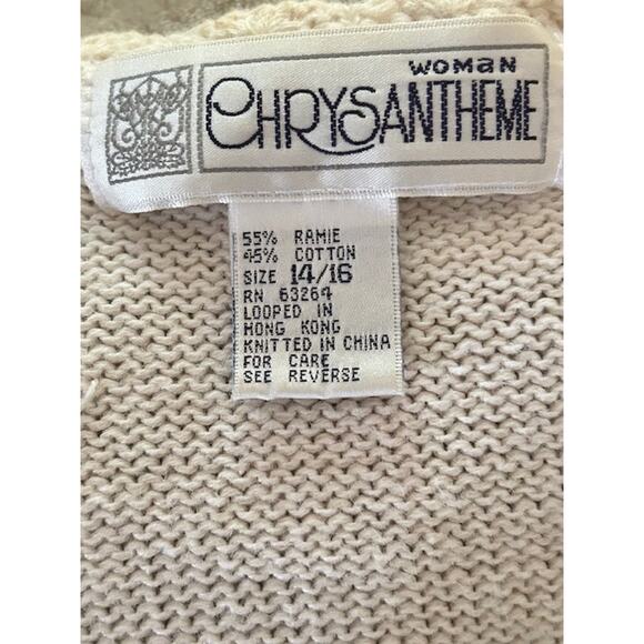 Vintage Chrysantheme Women’s Christmas Cardigan Sweater – Size 14/16 (L/XL) - Picture 7 of 8